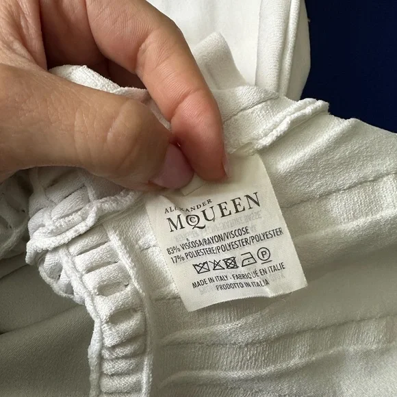 Alexander McQueen Cream Peplum Tank Top - Picture 4 of 5